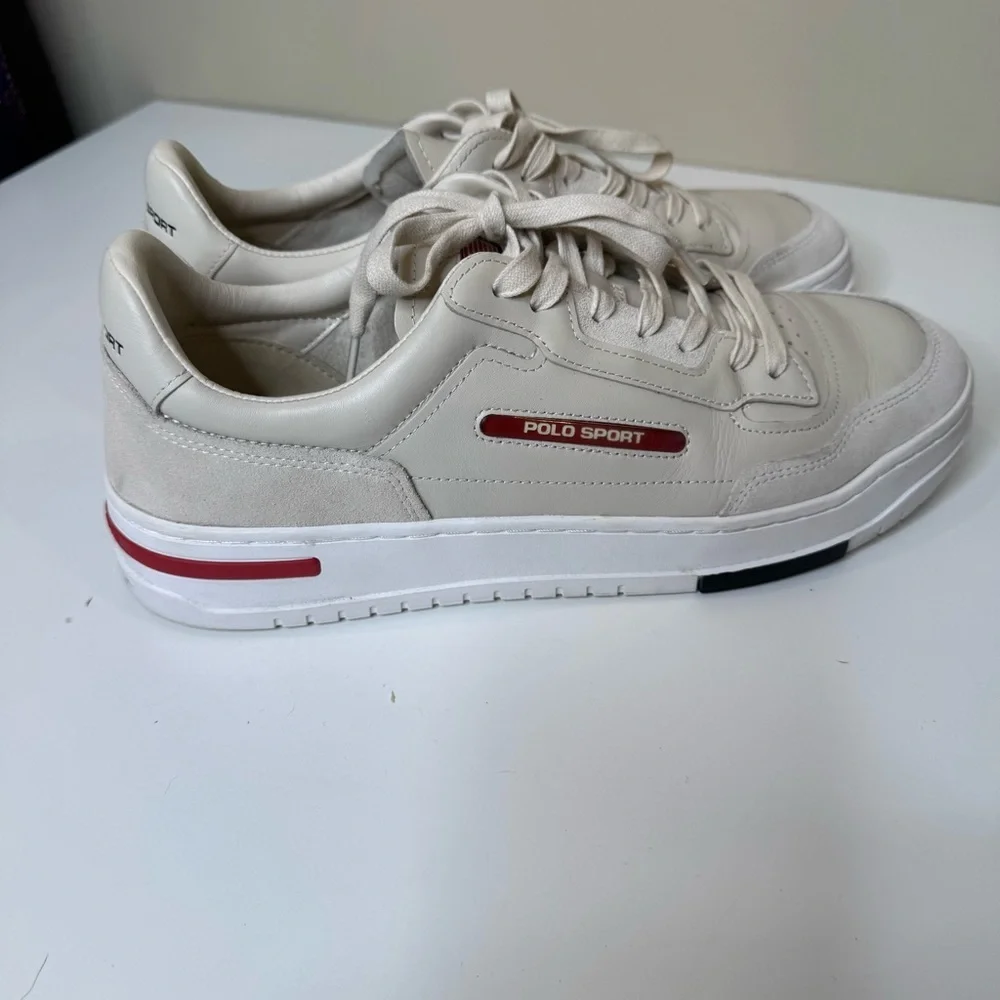 Polo Ralph Lauren - Polo Sport - PS 300 off White Leather Shoe - Men’s Size 12